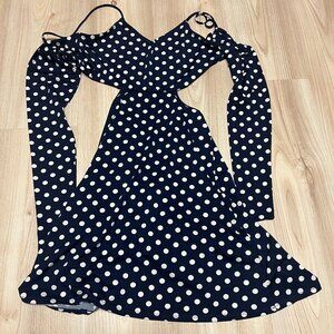 Dee Elly Polka Dot Cut-Out Dress